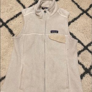 Patagonias woman’s fleece vest.